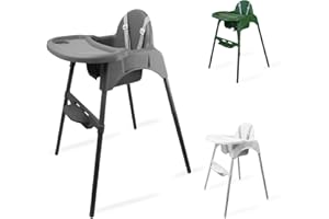 YIHAKIDS Hochstuhl Baby, 2-in-1 Kinderhochstuhl, Verstellbarer Kinderstuhl mit Tisch, Babystuhl Plastik, Kinder Essen Stuhl, Fütterungsstuhl Futterstuhl ab 6 Monate - 3 Jahre (max. 15 kg) - Dunkelgrau