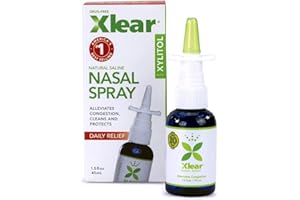 Xlear Nasenspray – Natürliches Saline-Nasenspray mit Xylitol, feuchtigkeitsspendende Nasenpflege für Kinder und Erwachsene, 44 ml