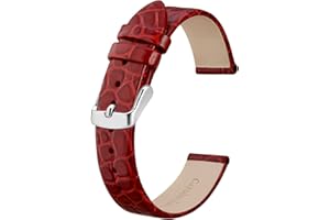 BISONSTRAP Bracelets de Montre en Cuir, Bandes de Remplacement Souples avec Boucle Polie, 10mm 12mm 14mm 16mm 18mm 19mm 20mm