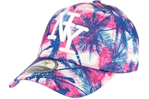 Hip Hop Honour Casquette Baseball Enfant Rose et Bleu Tropical 7 à 12 Ans - Taille: Taille Unique - Couleur: Rose - Fille