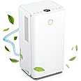12L/24H Dehumidifier, Dehumidifiers for Home for Damp Drying Clothes, Portable Electric Dehumidifier for Bedroom Office, Basement, Laundry, Auto/Dry/Sleep Mode, Humidity Display, Timer, Drainage Hose