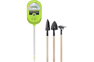 Eyglo Testeur de Sol 4 en 1,Mesure l'humidité du Sol,Mesure la Lumière/l'humidité du Sol/Les Nutriments/pH,Idéal pour Plantes en Pot,Jardin,Pelouse,Ferme,Haute Précision,Pas Besoin de Pile