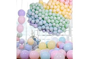 SKY-TOUCH 100PCS Macaron Latex Party Balloons，Candy Colored Latex Party Balloons For Wedding, Graduation, Kids Birthday Party, Christmas,Baby Shower, Party Supplies, Arch Balloon Tower