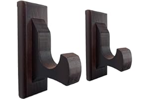 NANGOPOP Sword Wall Mount Display Hooks - Wood Sword Holder Rack, Hanger for Martial Arts Weapons, Axe, Knife, Dagger, Lightsaber and Wizard Wand at Home or Office