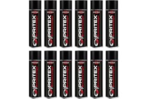 ‎PRITEX PRITEX - Bremsenreiniger Spray 12 x 500 ml Auto Auto Teilereiniger zur Entfettung von Bremsen, Kupplungen, Motor- & Maschinenteilen – rückstandsfrei & umweltneutral - Premium Qualität