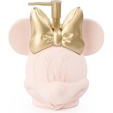 Jay Franco Disney Minnie Mouse Black Resin Hand and Cream Bath Soap Dispenser Bathroom Decor and Accessories