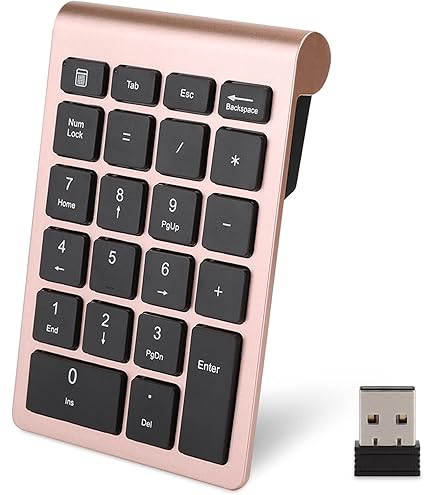 Zunate Clavier Numérique Sans Fil, 22 Touches, Portable, 2,4