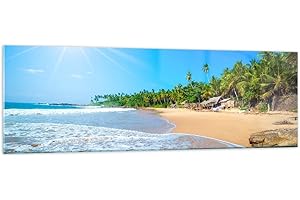 ARTTOR Moderne Impression sur Verre 160x50cm Image Tableau en Verre Decoration Murale Île paysage maledivy liberté Grand XXL Tableaux Decoratifs Muraux Chambre Panoramique Deco Cadre Salon Art GAB160x50-2391