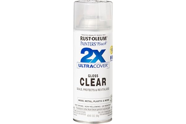 Rust-Oleum 249117 Spray Paint, Clear Glossy Finish 354ml