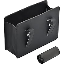 Cestino Per Auto Pieghevole Joyan - In Pelle Con 100 Sacchetti | Piastra Base Rimovibile | Nero - Foto 11