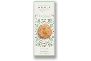 Naranja, Almendra y Cardamomo - MILOLA Galletas Gluten Free. Pack 6 cajas de 140 gr. cada una - Sin Gluten, Sin Lácteos, Sin Gluten, Sin Aceite de Palma. Vegetarianas.