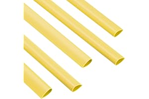 PATIKIL 30pz Barre Rilegatura, 8mm Dorsi Plastici Rilegatura Capacità 50 Fogli Formato A4 Raccoglitore per Relazioni a Forma Goccia per Copertina Relazione Curriculum, Giallo