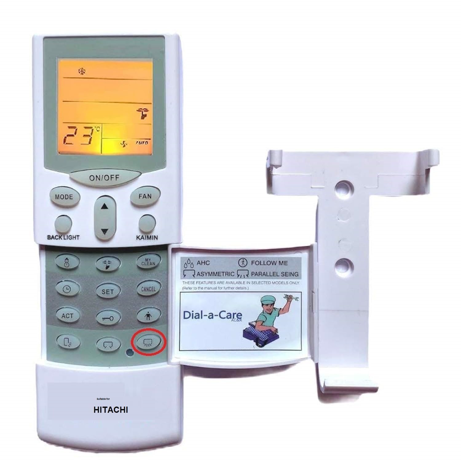 Ac Remote comaptible for Hitachi Split and Window Ac Remote (with Backlight) 1.5 ton, 1 ton, 2 ton (AC-59) Suitable for Hitachi