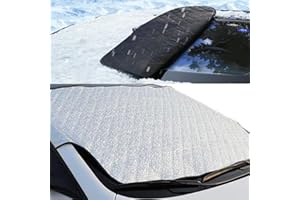 FHODIGOGO Car Windshield Cover Car Windscreen Frost Cover Car Windscreen Car Windshield Sunshade Sun Shade Windscreen Cover Protector un UV Dust Water Resistent Snow Ice Frost Suit All Season (140CM)