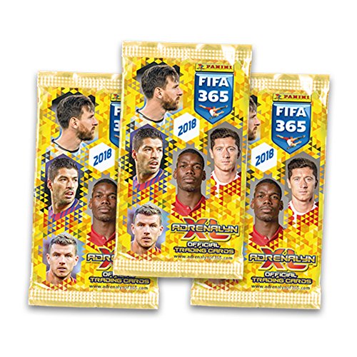 Preisvergleich Produktbild Panini FIFA 365 - 2018 Adrenalyn XL - 3 Booster Packungen (18 Karten)