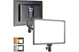 NEEWER 192 LED Panel Videolicht, 20W Ultra dünn Bi Farbe Dimmbar DSLR Kamera Soft Light, 8000mAh Eingebauter Lithium Akku, 3200-5600K CRI97+, Key Lighting für Studio Fotografie Aufnahme Streaming