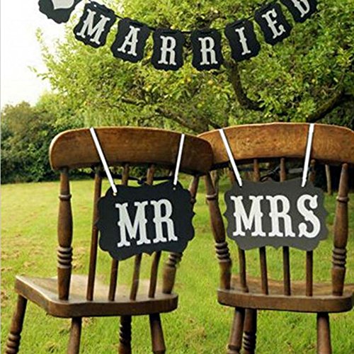 SwirlColor 1set „Mr & Mrs“ Letter Garland Banner Hochzeit Dekoration - 2