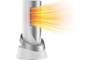 LuLuanping Stufetta Elettrica Basso Consumo, Termoventilatore Ceramica, 800W Tecnologia Ceramica Silenzioso, Protezione da Surriscaldamento, Termostato Ambiente per Uso Domestico e Ufficio