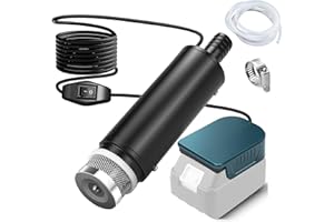 CATOLSSS Tauchpumpe für Makita Akku 18V, Schmutzwasserpumpe mit Wasserrohr für Gartenbewässerung,Wasserpumpe Flachwasserpumpe Saugpumpe Absaugpumpe,Poolpumpen,Keller,Pool,Gardena,Autowäsche(Ohne Akku)