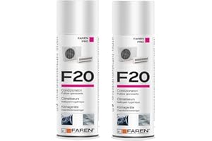 Faren F20, Spray Désinfectant Climatisation, Nettoyant Climatiseur Maison et Voiture, Action Désinfectante Alcoolisée, 400 ml (2)