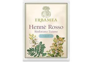 ERBAMEA - HENNE' Polvere Naturale ROSSO RINFORZATO TIZIANO TONALITA' 4 100 GR