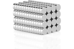 Wukong 108Pac Extra Strong Magnets Pack 8mm X 3mm, Grade N45 Magnetic Circular Disk for Fridge, Pin Board, White Board or Picture magnet-108 Pack