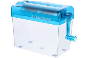 Angoily Petit Déchiqueteur Manuel Portable pour Bureau Broyeur Papier Manuel Compact Accessoire De Bureau Léger pour Destruction De Documents Et Confidentialité Familiale