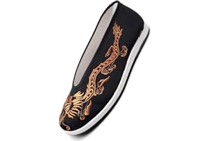 JINFAN Kung Fu Arts Martiaux Tai Chi Chaussures pour Femmes Hommes Shaolin Qi Gong Wing Chun Chaussures,Gold-40