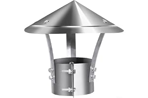 Topp Skorstenslock FåGelskydd TakröR Skorstenslock Rostfritt StåL Skorstenslock Skorstensskydd Ventilationshuva Metalltopphatt RöKkanalsröRskydd Avsmalnande Skorstenslock(150mm)