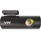 VW Car Dash Camera VW100 Dash Cam| Full HD 1080p | Wide Angle View | G-Sensor | WiFi | Hard Wire Kit (Car Charger Not Include