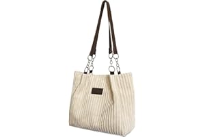 Ulisty Damen Cord Tragetasche Lässig Shopper Umhängetasche Mode Schultertasche Täglich Einkaufstasche Cordtasche