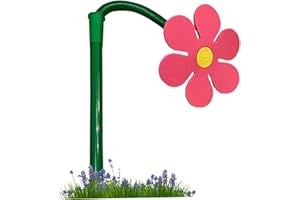HEMORE Crazy Daisy Water Sprinkler, 29.9inch Garden Dancing Flower Sprinklers, Lawn Watering Sprinkler Sprayer, Garden Irrigation Tool for Yard Plant Flower Lawn Watering (Red)