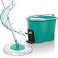 CLEANmaxx 05549 Universal Cleaning Bucket with Microfibre Mop | Mop and Bucket Set| Cleaning Bowl | Wring and Clean
