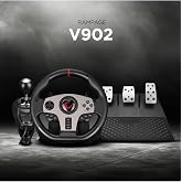 Rampage V902 Oyuncu Direksiyon Seti PC 3 Pedallı Oyuncu Direksiyonu (Sadece PC Uyumlu)