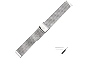 MARBURGER Uhrenarmband 18mm Edelstahl Silber - Werkzeug Montage Set 84904180020