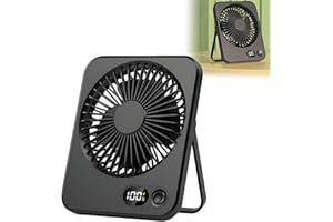 ZEILABANG KAKADI Mini ventilatore da tavolo USB, molto silenzioso con 5 velocità elevate, ventilatore portatile, girevole, potente, squisito ventilatore da tavolo per viaggi, ufficio, casa, attività all'aperto