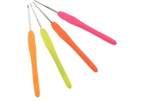 ‎COOPAY Coopay Mini Häkelnadel Set, 4 Stück Spitze Häkelnadeln mit Weicher Griff, 1,0mm 1,25mm 1,5mm 1,75mm Kleine Größen Häkelnadel Häkeln Ideal für Spitze und Dünnes Garn, Ultrafeine Häkelnadelset