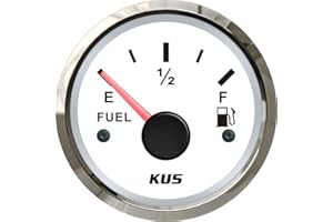 ‎KUS USA KUS Ölstandsanzeige, 0-190 Ohm, mit Hintergrundbeleuchtung, 12 V/24 V, 52 mm