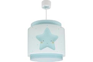 Dalber Lampe Suspension Enfant Baby Dreams Etoile Bleu, lustre chambre enfant, 76012T, E27
