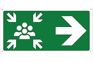 Pubblimania Punto di Raccolta con Freccia a Destra | Cartello in alluminio composito 3 mm esterno-interno (Punto di Raccolta a Destra, 1 Unità)