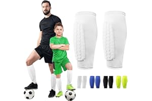 LUKIUP Espinilleras de fútbol para hombre, XS/S/M/L para niños, adultos, fútbol, transpirables, antideslizantes, adecuadas para adultos y niños