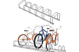 LARS360® Râtelier vélo 6 vélos Range vélo Système Range vélo Rangement pour vélo Support pour Bicyclette Sol ou Mural en Acier revêtu Support de Rangement vélo Jardin ou Garage Râtelier Familial
