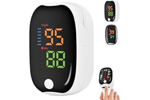 BIUBIULOVE Monitor De Oxígeno En Sangre 2025 Mejorado, Medidor De Glucosa LED No Invasivo, Medidor De Oxígeno No Invasivo, Medidor De Glucosa, Monitor De Glucosa En Sangre (Blanco)