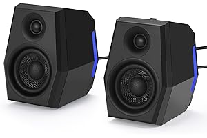 Sanyun SW209 - Altoparlanti per PC da gioco da 3", 36 W, DAC integrato a 24 bit, suono surround dinamico 3D DAC, Bluetooth, ingressi AUX da 3,5 mm, tre modalità audio EQ, altoparlanti multimediali con