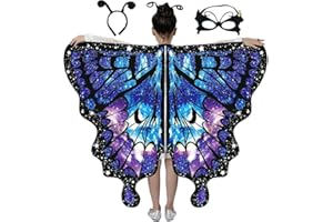 XIABYAYU Schmetterlingsflügel Kinder, Schmetterling Kostüm Kinder, Schmetterling Umhang Kinder, Schmetterling Kostüm Mädchen für Karneval, Tanzkostüme, Rollenspiele
