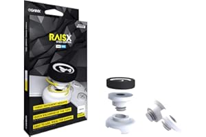 GAIMX RAISX kompatibel mit Sony PlayStation PS4 PS5 Controller Stick | Aim-Hilfe/Zielhilfe - Aim-Optimierer - Thumbstick-Verlängerung in DREI verschiedenen Höhen (Weiß)