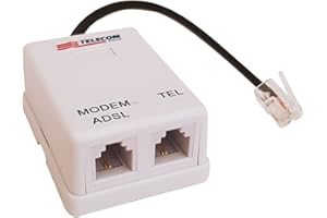 SKYVOV telecom Filtro ADSL Teléfono Toma RJ 11 Teléfono Módem Splitter Plug FAX