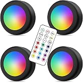 Upway 4 l&uuml; Set LED Aydınlatma Dekoratif RGB Gece Lambası 12 Renk Kumandalı K&uuml;&ccedil;&uuml;k
