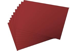 VRANDU 300gsm Coloured Card Paper A4 10 Sheets, Red Hard Card Stock, Crafting Art Paper Card Kraft Printer Paper Handmade Papers. (10 Sheets Scarlet)