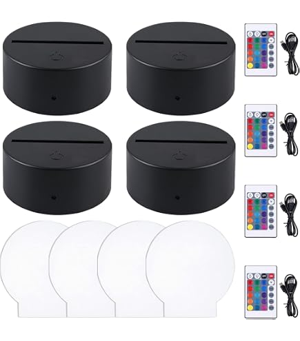 Base Illuminata A LED In Legno Con Telecomando – 16 Colori E 4 Modalità, USB, Per Cristalli, Vetro, Resina – Forma Quadrata 8x8x2 Cm